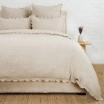 Pom Pom at Home Kelly Linen Duvet Cover - Flax/Flax