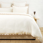 Pom Pom at Home Kelly Linen Duvet Cover - Cream/Terra Cotta