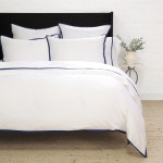 Pom Pom at Home Langston Bamboo Sateen Duvet Cover Set - Navy