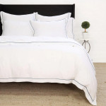 Pom Pom at Home Sheena Bamboo Sateen Duvet Cover Set - Navy