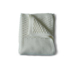 Evangeline Knit Scallop Throw - Pearl