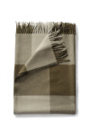 Evangeline 100% Baby Alpaca Throw - Olive/Pearl