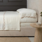 Pom Pom at Home Kelly Linen Sheet Set - Cream / Terra Cotta