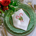 Crown Linen Candy Cane Lane Napkins (Set of 4)