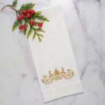 Crown Linen Viennese Christmas Linen Towels, Set of 2  