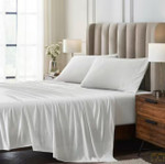 Orchids Lux Home Halston Sheet Set - Off White Melange