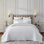 Orchids Lux Home Logan Quilt - White