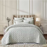 Orchids Lux Home Luna Quilt - Ice Mint