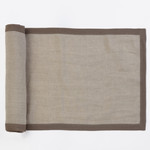 Amity Home Cartwright Linen Table Runner - Walnut Brown