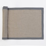 Amity Home Cartwright Linen Table Runner - Neutral Grey