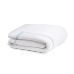Kassatex Home Strada Embroidered Percale Duvet Cover - Blue