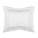 Kassatex Home Strada Embroidered Percale Pillow Sham Set - White