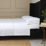 Pom Pom at Home Skylar Cotton Percale Sheet Set - White/Flax
