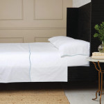 Pom Pom at Home Skylar Cotton Percale Sheet Set - White/French Blue