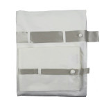 Ann Gish Cotton Sheet Set With Silk Bands - White/Silver