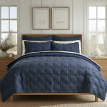 Levtex Home Cloud Waffle Quilt Set - Navy