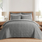 Levtex Home Cloud Waffle Quilt Set - Grey