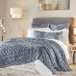 Orchids Lux Home Luna Oversize Quilt - Ocean