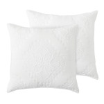 Levtex Home Muslin Stitch Sea Euro Sham Set of 2 - White
