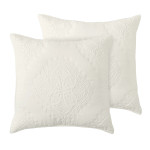 Levtex Home Muslin Stitch Sea Euro Sham Set of 2 - Cream