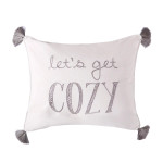 Levtex Home Camden Let's Get Cozy Tassel Pillow -Grey