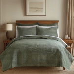 Levtex Home Velvet Stitch Quilt Set - Green