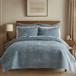 Levtex Home Velvet Stitch Quilt Set - Chambray