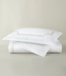 Peacock Alley Deco Classic Embroidered Duvet Cover Set - Linen