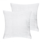 Levtex Home Cloud Waffle Quilted Euro Sham Set of 2 - White