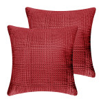 Levtex Home Cloud Waffle Quilted Euro Sham Set of 2 - Red