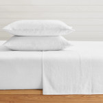 Levtex Home French Flax Washed Linen Sheet Set - White
