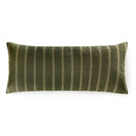 Lili Alessandra Rancho Stripe Olive Woven Medium Rectangle Pillow (Made-To-Order)