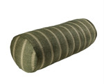 Lili Alessandra Rancho Stripe Olive Woven Small Bolster Pillow (Made-To-Order)