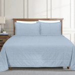 Ann Gish Cotton Canvas Coverlet Set - Powder Blue