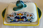 Sambuco Butter Dish w/Lid  20cm - Ricco Deruta