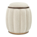 Michael Amini Camellia Field Round Bench - Warm Pecan