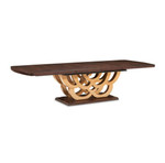 Michael Amini Camellia Field Rectangular Dining Table - Warm Pecan