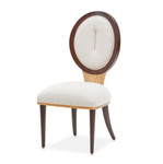 Michael Amini Camellia Field Rectangular Dining Side Chair (set of 2) - Warm Pecan