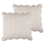 Levtex Home Martha Stripe Euro Sham Set of 2 - Taupe