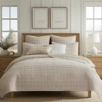 Levtex Home Camden Gingham Stitch Quilt Set - Taupe