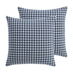 Levtex Home Camden Gingham Stitch Euro Sham Set of 2 - Navy