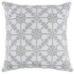Levtex Home Belvedere Blue Embroidered Floral Pillow - Spa