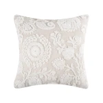 Levtex Home Belvedere Embroidered Floral Pillow - Natural