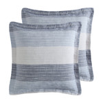 Levtex Home Sand Stripes Euro Shams (Set of 2) - Blue