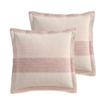 Levtex Home Sand Stripes Euro Shams (Set of 2) - Blush