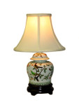 Porcelain Bird Flower Lamp