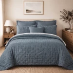 Levtex Home French Flax Signature Linen Quilt - Denim Blue