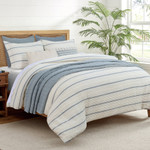 Levtex Home Waffle Stripe Blue Duvet Cover Set