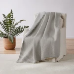 Levtex Home Pom Pom Quilted Throw - Taupe