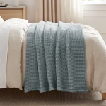 Levtex Home Waffle Blanket - Light Blue